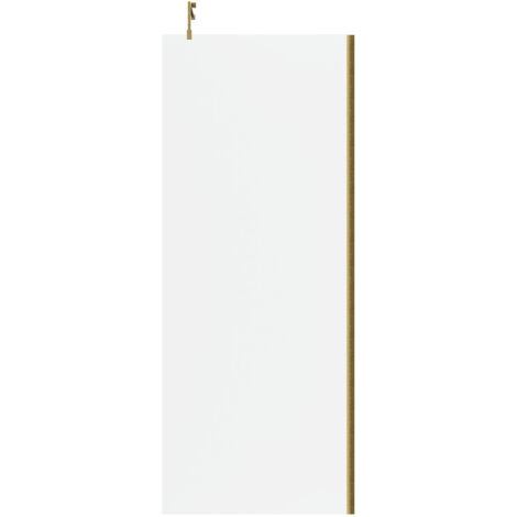Colore 10mm Clear Glass Brushed Brass 2000mm x 800mm Walk In Shower Screen including Wall Channel and Support Bar (1/3)