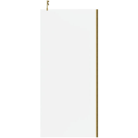 Colore 10mm Clear Glass Brushed Brass 2000mm x 900mm Walk In Shower Screen including Wall Channel and Support Bar (1/3)