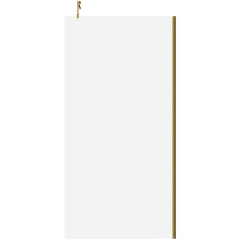 Colore 10mm Clear Glass Brushed Brass 2000mm x 1000mm Walk In Shower Screen including Wall Channel and Support Bar (1/3)