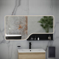 RAK Ornate Brushed Nickel 600mm x 1200mm Illuminated LED Mirror - RAKORNBN5003