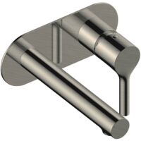 RAK Sorrento Brushed Nickel Wall Mounted Basin Mixer Tap with Back Plate - RAKSOR3007N