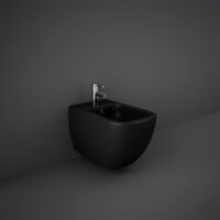 RAK Feeling Matt Black Wall Hung Bidet - MP07504A