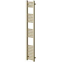 Pizarro Brushed Brass 1600mm x 300mm Straight Heated Towel Rail