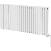 Boone White 600mm x 1440mm Horizontal Digital Thermostatic Electric Double Panel Radiator