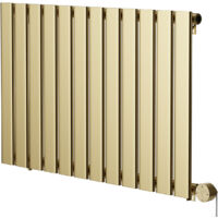 Hudson Colore Brushed Brass 600mm x 908mm Horizontal Digital Thermostatic Electric Single Panel Radiator