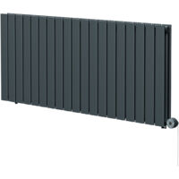 Hudson Anthracite 600mm x 1440mm Horizontal Digital Thermostatic Electric Double Panel Radiator