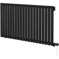 Boone Colore Matt Black 600mm x 1200mm Horizontal Electric Single Panel Radiator