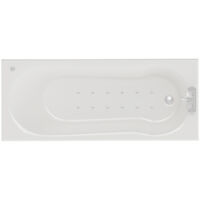 Wholesale Domestic Keyhole 1700mm x 700mm 12 Jet Chrome Easifit Single Ended Spa Shower Bath