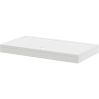 Wholesale Domestic Pearlstone 1400mm x 760mm x 40mm Rectangular Shower Tray and Plinth
