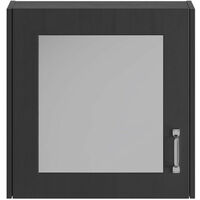 Windsor Traditional Dark Grey 600mm Wall Mounted 1 Door Mirrored Cabinet