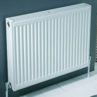 Kartell K-RAD Kompact Type 21 White 600mm x 800mm Double Panel with Single Convector Horizontal Radiator - P608K