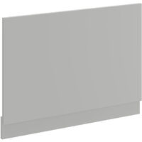 Napoli Gloss Grey Pearl MDF 750mm End Bath Panel with Plinth - Gloss Grey Pearl