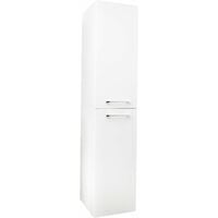 Napoli Gloss White 350mm x 1600mm Wall Mounted 2 Door Tall Storage Unit - White