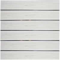 WholePanel 6mm Matt White Wood with Silver Strip 200mm x 2700mm Pack of 5 Wall and Ceiling Panels