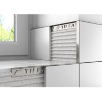 Tileasy Stainless Steel Effect 10mm Square Edge Metal Tile Trim - SAT10
