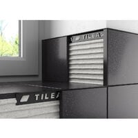 Tileasy Black 10mm Square Edge Metal Tile Trim - BAT10
