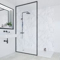 Multipanel Linda Barker Bianca Luna 2400mm x 900mm Unlipped Bathroom Wall Panel