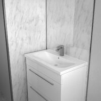 WholePanel 10mm White Marble 1000mm x 2400mm Wall Panel - White Marble