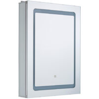 Forum Spa Arte 500mm x 700mm 1 Door Illuminated LED Mirrored Cabinet with Touch Switch and Shaver Socket - SPA-35707