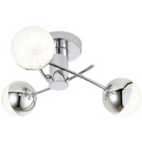 Forum Spa Rhodes Polished Chrome 100mm 3 Lamp LED Semi-Flush Ceiling Light - SPA-36302-CHR