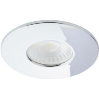 Forum Spa Como Polished Chrome 68mm Fire-rated IP65 8w LED Fixed Bathroom Downlight - SPA-38572-CHR
