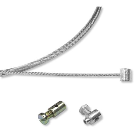 Venhill VWK002-BK Kit Universale Per Cavo Frizione E Acceleratore Moto, Filo Zincato E Guaine, Per Chopper E Custom
