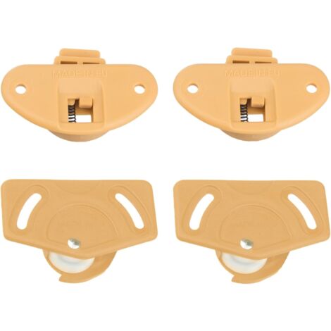 2x Ruote Rulli per ante scorrevoli carrello guida plastica scorrevole porte armadio, Beige