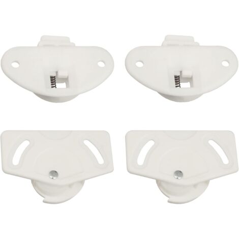 2x Ruote Rulli per ante scorrevoli carrello guida plastica scorrevole porte armadio, Bianco