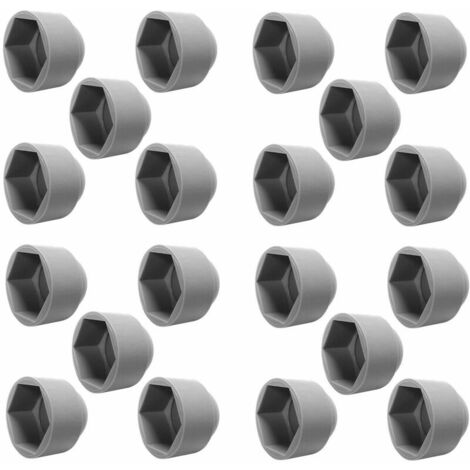 20x copribulloni cappucci protezione plastica vite bullone copri dado tappi grigio (M12 / Hex 19mm)
