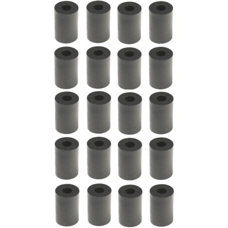 Distanziale in Plastica M5 per Vite/Tubo/Rondella, 4mm, Nero, Lotto di 10