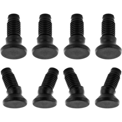 8x Piedi Sedia Regolabile Inclinazione di 20° Tappo Plastica Piedino Piede Tondo Tubi Mobili Nero, 35/20mm