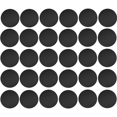 30x Copriviti adesivi 20 mm plastica viti copertura coperchi tappi riparazione mobili, Nero (1/3)