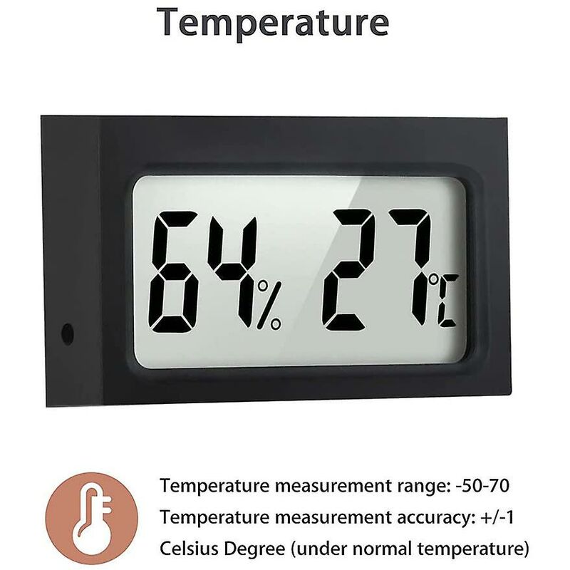 Thermomètre / Hygromètre digital - Ambiant - Maxi/Mini - Brillant blanc