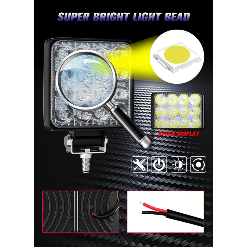Super Bright voiture F2 haute puissance lampe de projecteur à LED