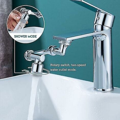 Prolongateur de robinet pivotant universel, 1080 ° Grand angle Filtre de  robinet anti-éclaboussures Aérateur de robinet pivotant, rallonge de robinet  de cuisine, double fonction à haut débit