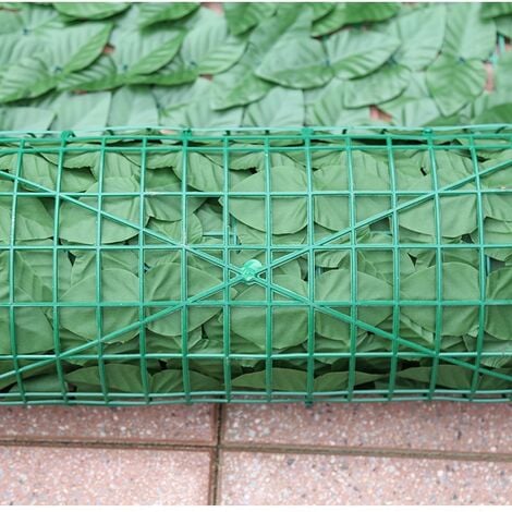 Clôture de Protection de Jardin à Feuilles Artificielles, 1 x 3m Haie Artificielle, Mur Végétal, Décoration de Clôture de Balcon Intérieur Extérieur Ivy