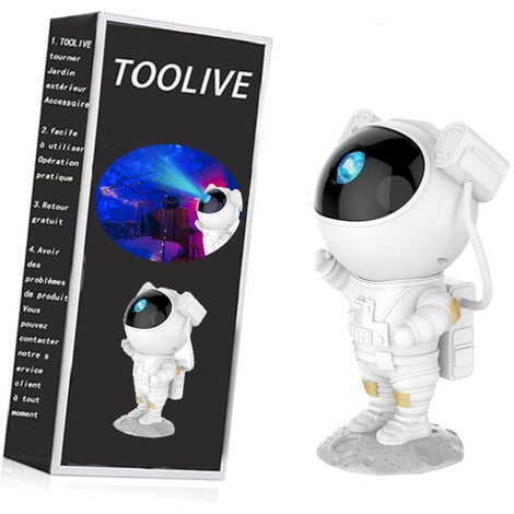 Lampe de projection astronaute - Robot - Ciel étoilé - LED - Avec  télécommande et minuteur - Décoration intérieure - Pour Noël
