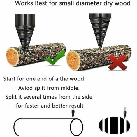 Acheter Foret séparateur de bois de chauffage HSS, foret à cône fendu,  outils pour le travail du bois