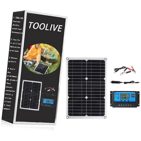 Panneau solaire 12V 30W Uniteck : mini module compact et léger