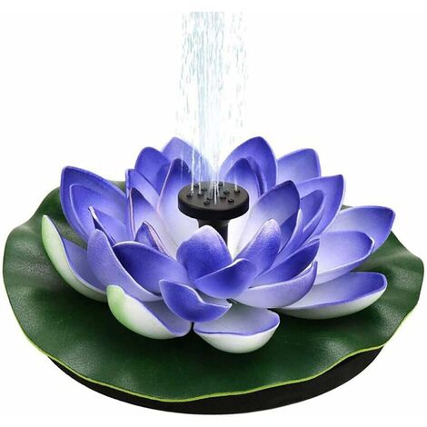 Fontaine Solaire Exterieure de Jardin, Lotus Mousse Fleur Énergie