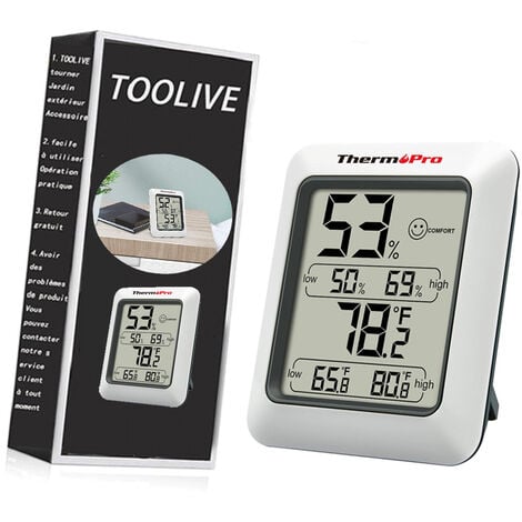 Thermomètre intérieur 4pack, compteur de jauge d'humidité