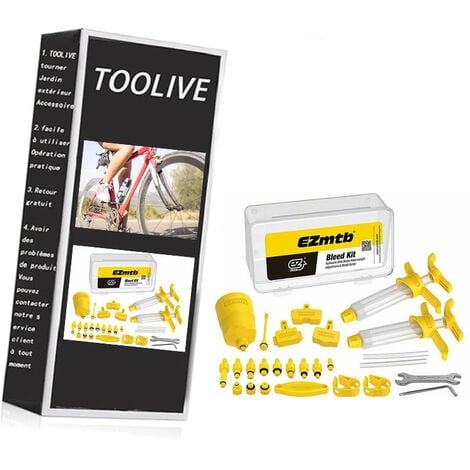 Kit de purge de frein hydraulique pour Tektro / Shimano Outil de réparation  de vélo professionnel, Kit de purge de frein à disque et outils pour VTT