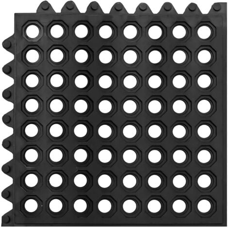 Rubber Mat Rubber Ring Mat Anti-Fatigue Mat 92 x 92 x 1 cm