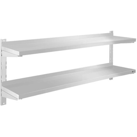 Stainless Steel Wall Shelf Commercial Kitchen Shelf 140x30cm 35kg