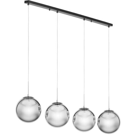 Pendant Light - 4 light sources - smoked glass Hanging lamp Pendant lamp