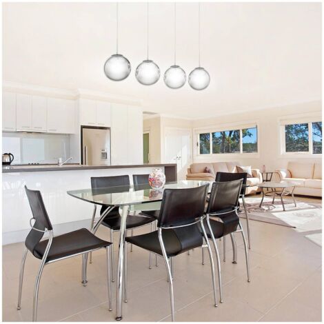Pendant Light - 4 light sources - smoked glass Hanging lamp Pendant lamp