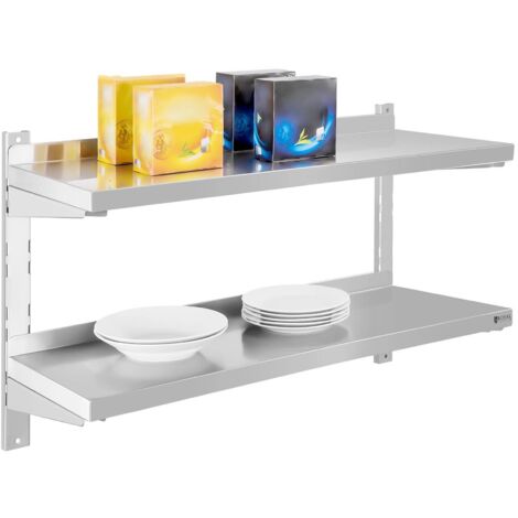Stainless Steel Wall Shelf Commercial Kitchen Shelf 80x30cm 35kg