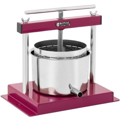 Stainless Steel Fruit Press Cider Press Apple Wine Press 3L + Collecting Pot