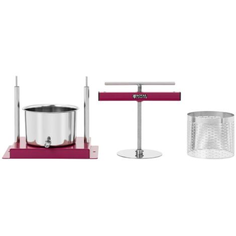 Stainless Steel Fruit Press Cider Press Apple Wine Press 3L + Collecting Pot