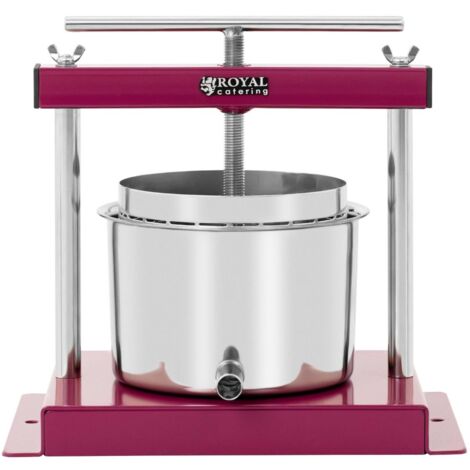 Stainless Steel Fruit Press Cider Press Apple Wine Press 3L + Collecting Pot